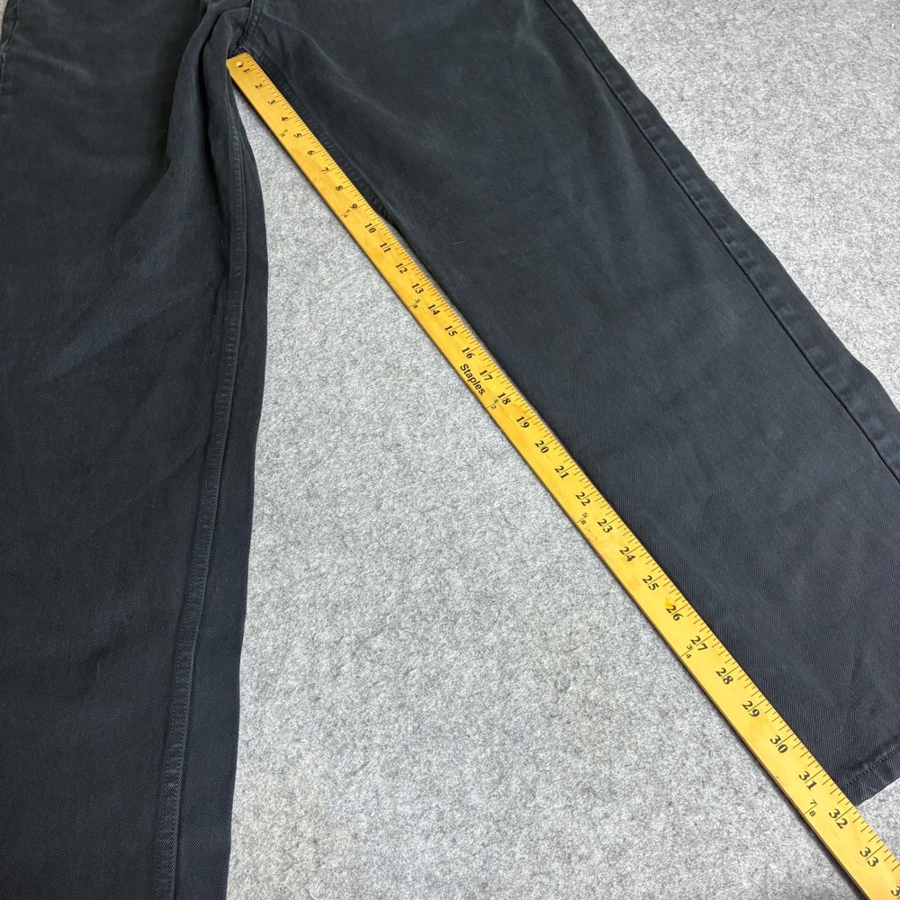Calvin Klein Jeans Mens 33x32 Black Straight Leg Denim Pants Vintage 100% Cotton - Picture 5 of 7